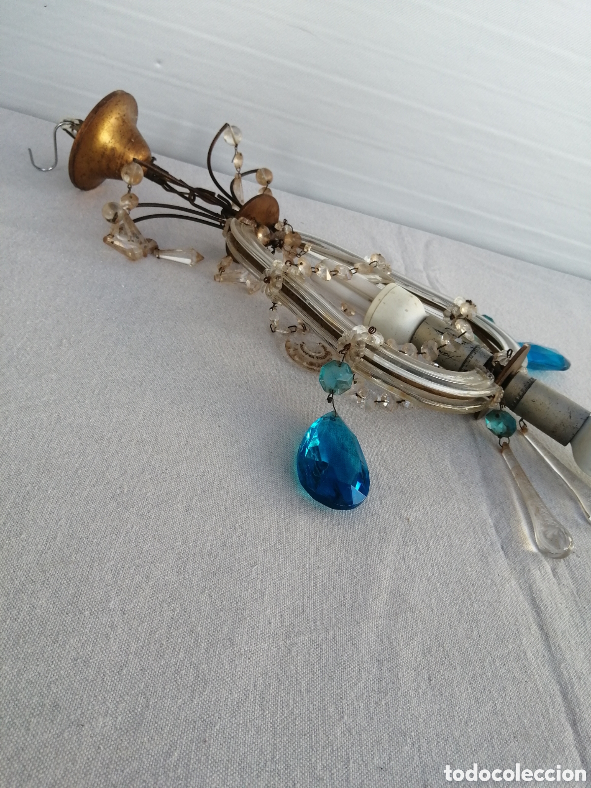 Vintage: L&aacute;mpara de techo Cristal de Bohemia 1970s - Foto 3