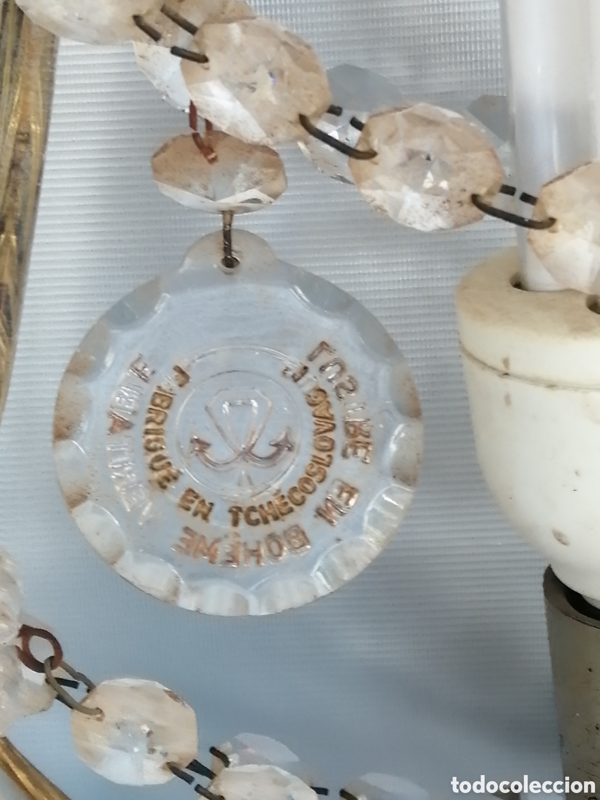 Vintage: L&aacute;mpara de techo Cristal de Bohemia 1970s - Foto 4