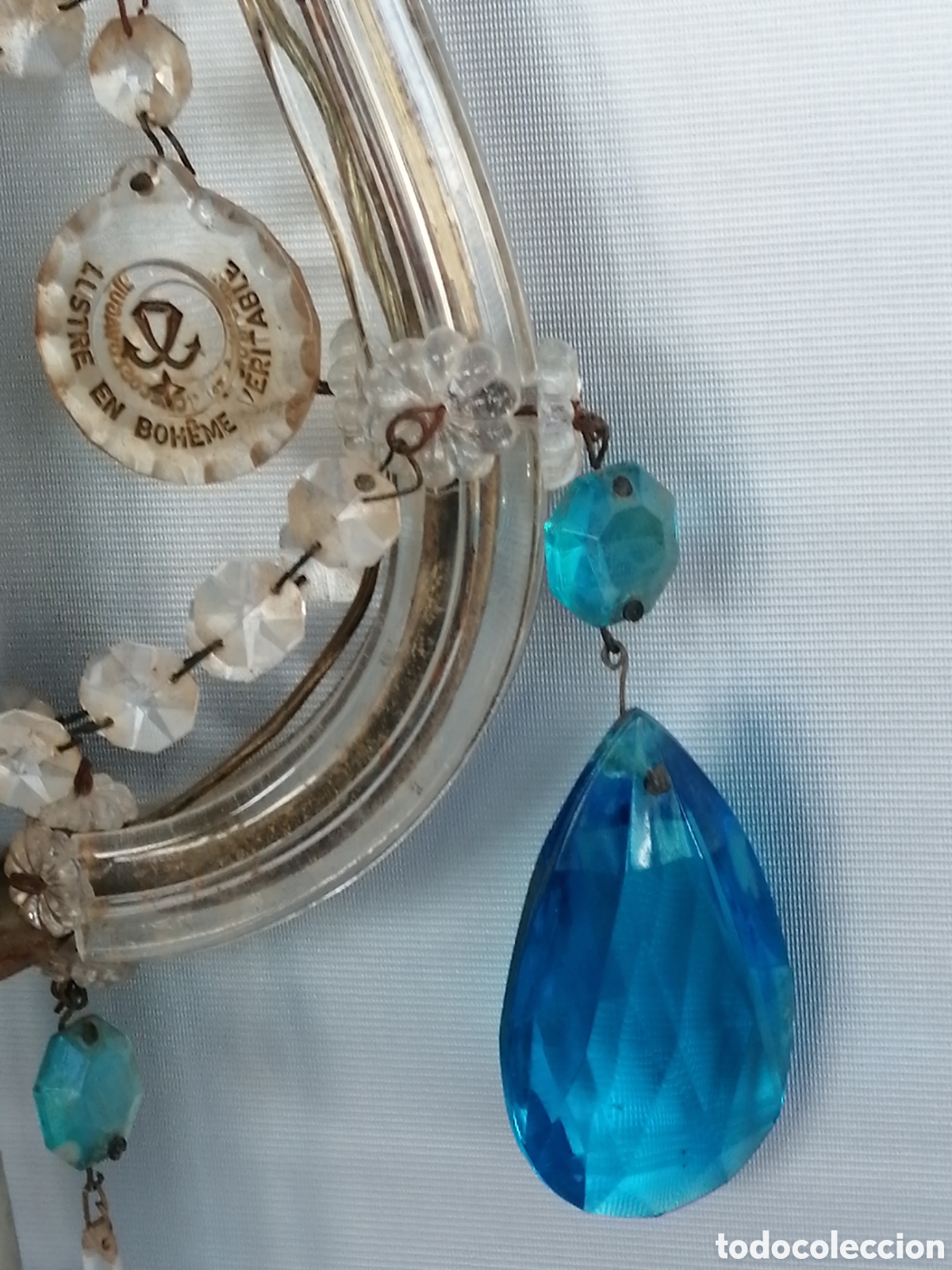 Vintage: L&aacute;mpara de techo Cristal de Bohemia 1970s - Foto 6