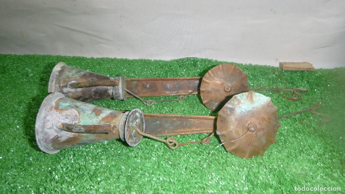 Vintage: LOTE DOS CANDILES DE ACEITE Y MECHA - Foto 5
