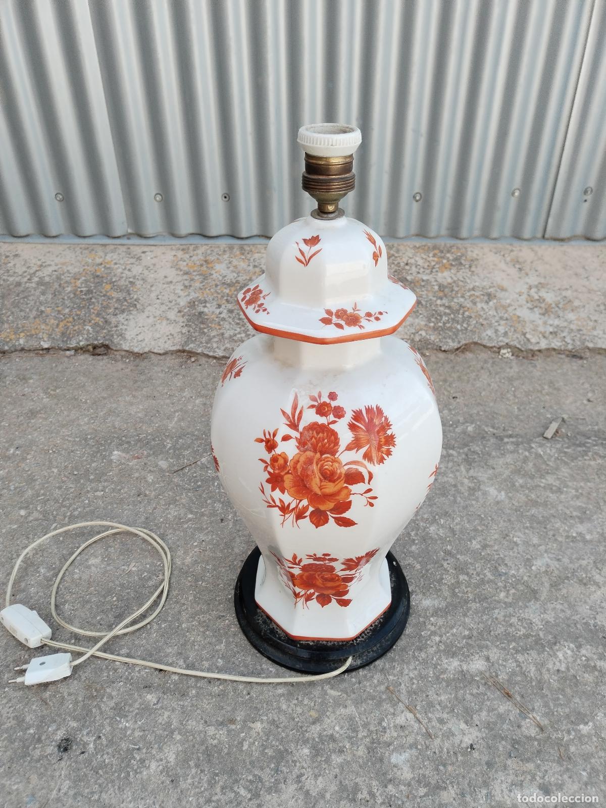 Vintage: lampara sobremesa de ceramica - Foto 1