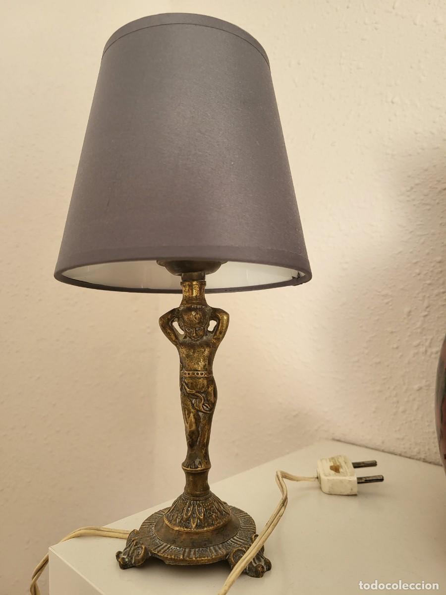 Vintage: L&Aacute;MPARA DE MESA EN BRONCE - Foto 1