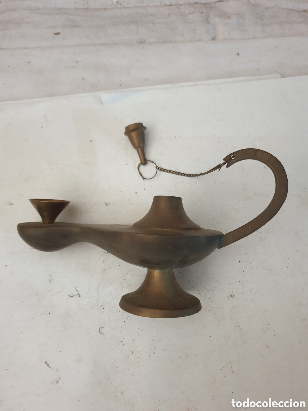 Vintage: LAMPARA DE ACEITE ORIGINAL - Foto 3