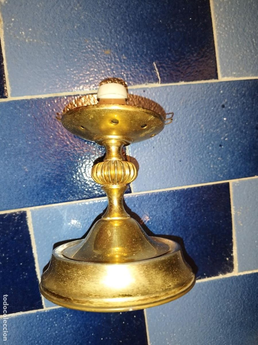 Vintage: Lampara mesita de metal - Foto 1