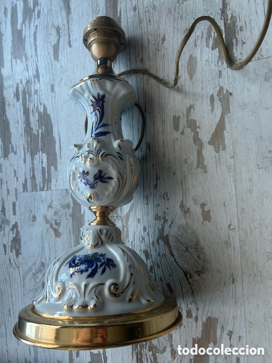 Vintage: L&Aacute;MPARAS PORCELANA 38,5cm. - Foto 4