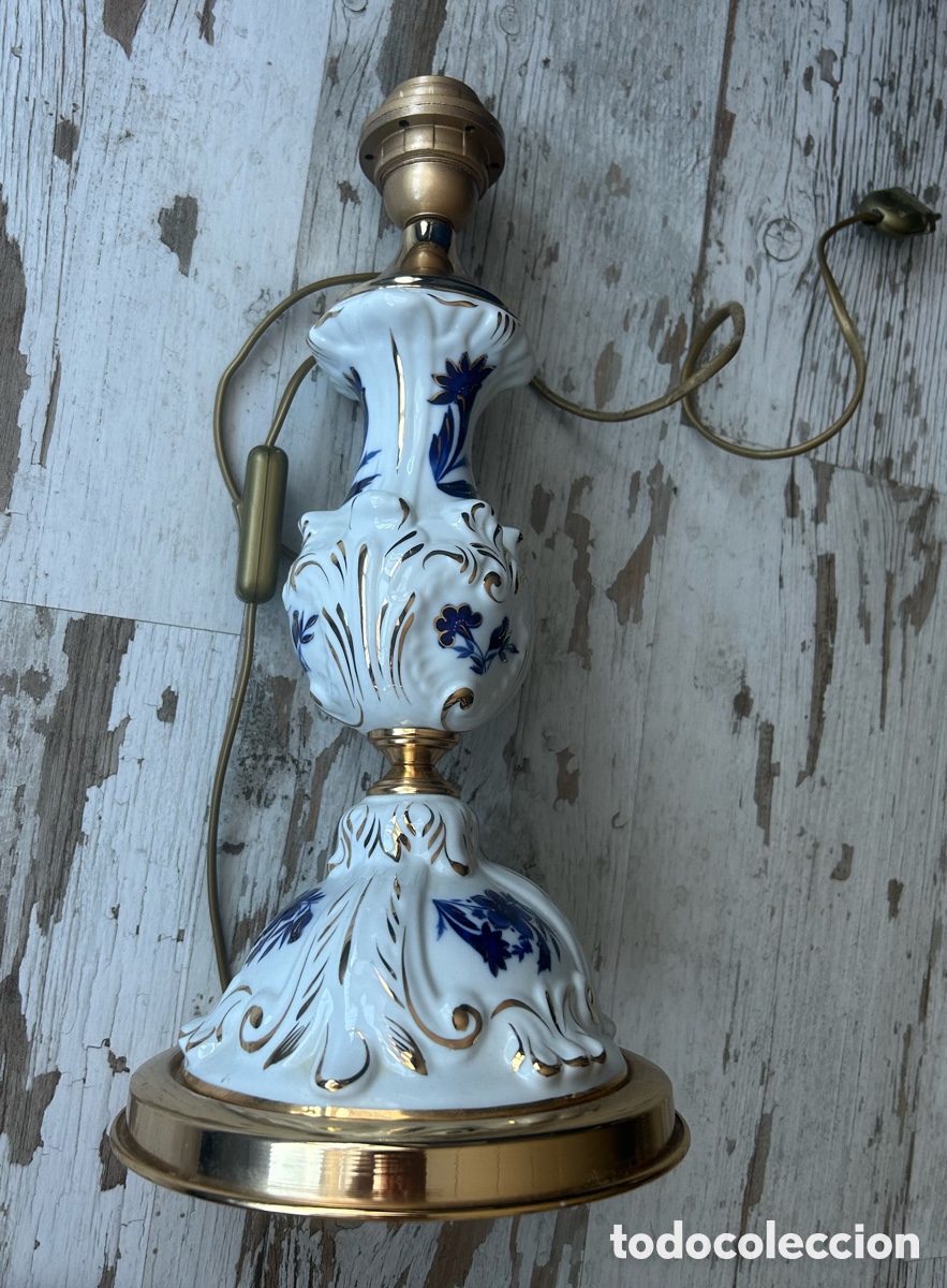 Vintage: L&Aacute;MPARAS PORCELANA 38,5cm. - Foto 5
