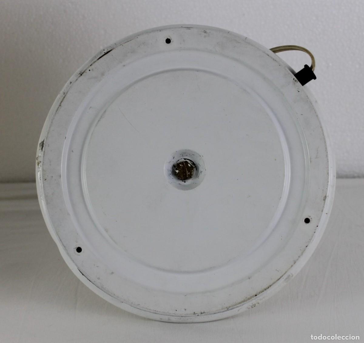 Vintage: L&aacute;mpara vintage en metal blanco - Foto 5