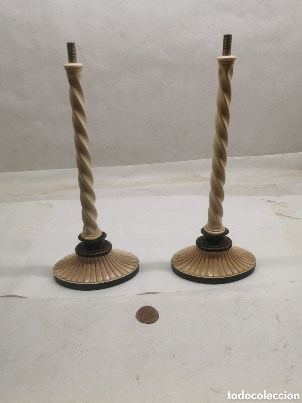 Vintage: Pies de l&aacute;mpara resina - Foto 1