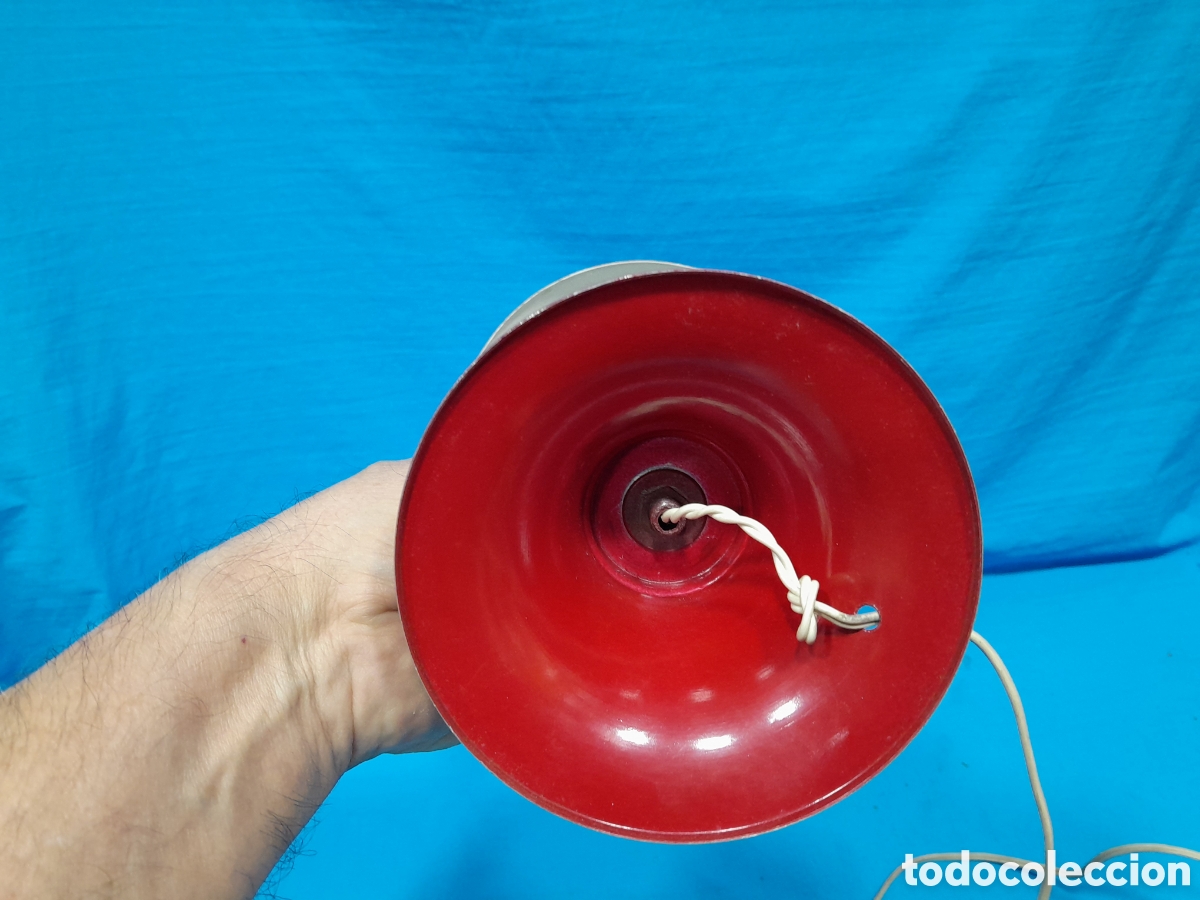 Vintage: L&Aacute;MPARA ROJA DE MESA - CHAMPI&Ntilde;&Oacute;N . FUNCIONA - Foto 3