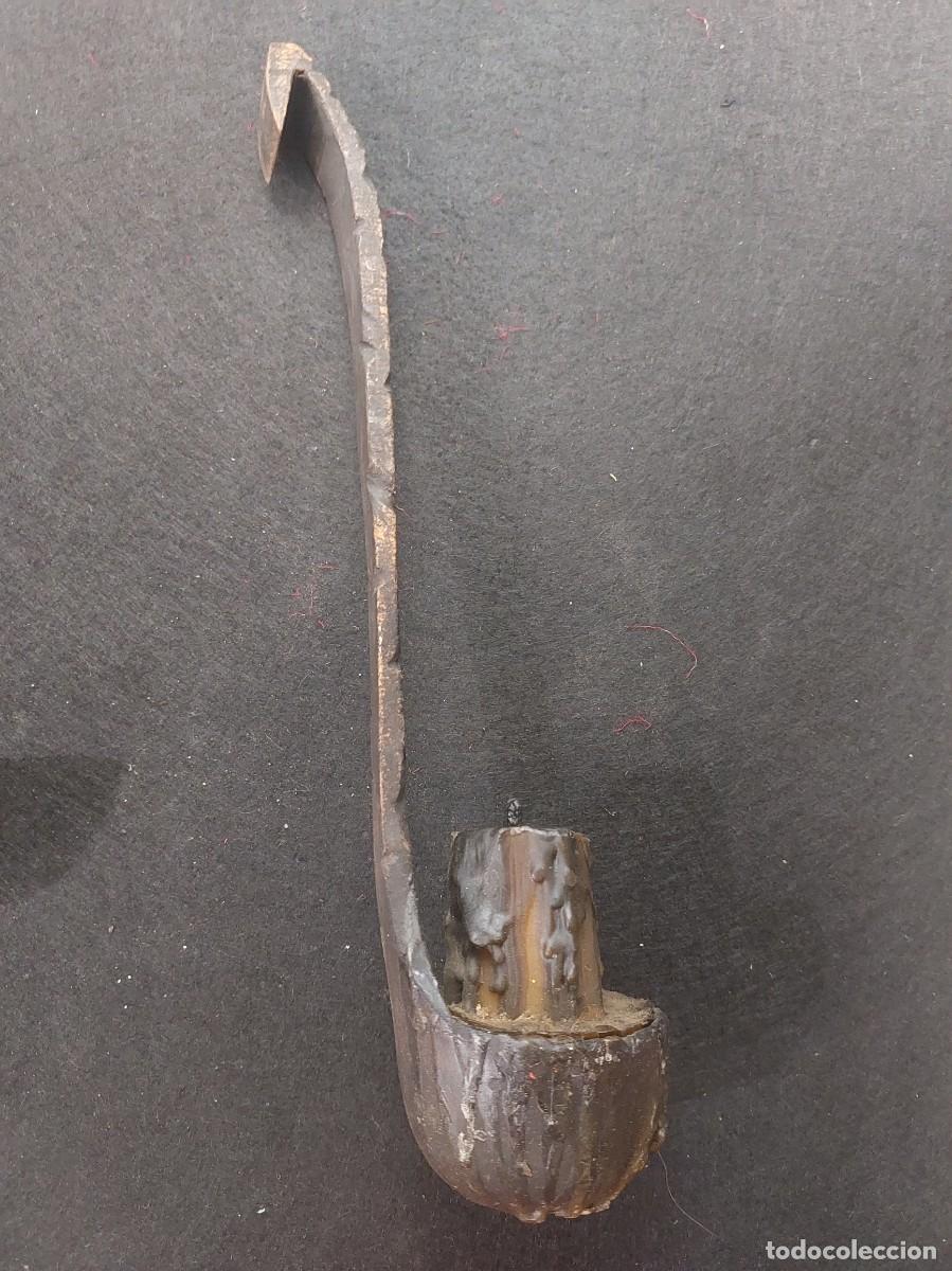Vintage: PORTAVELAS DE MADERA ANTIGUOS - Foto 4