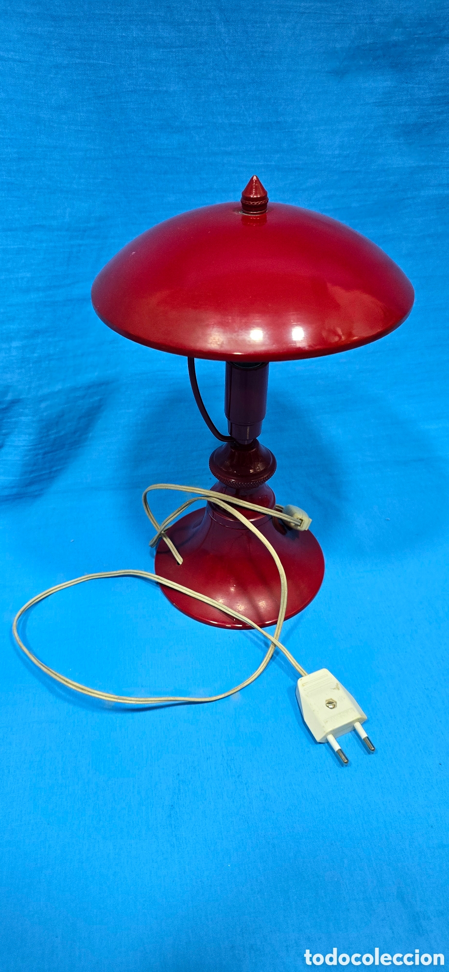 Vintage: L&Aacute;MPARA ROJA DE MESA - CHAMPI&Ntilde;&Oacute;N . FUNCIONA - Foto 9