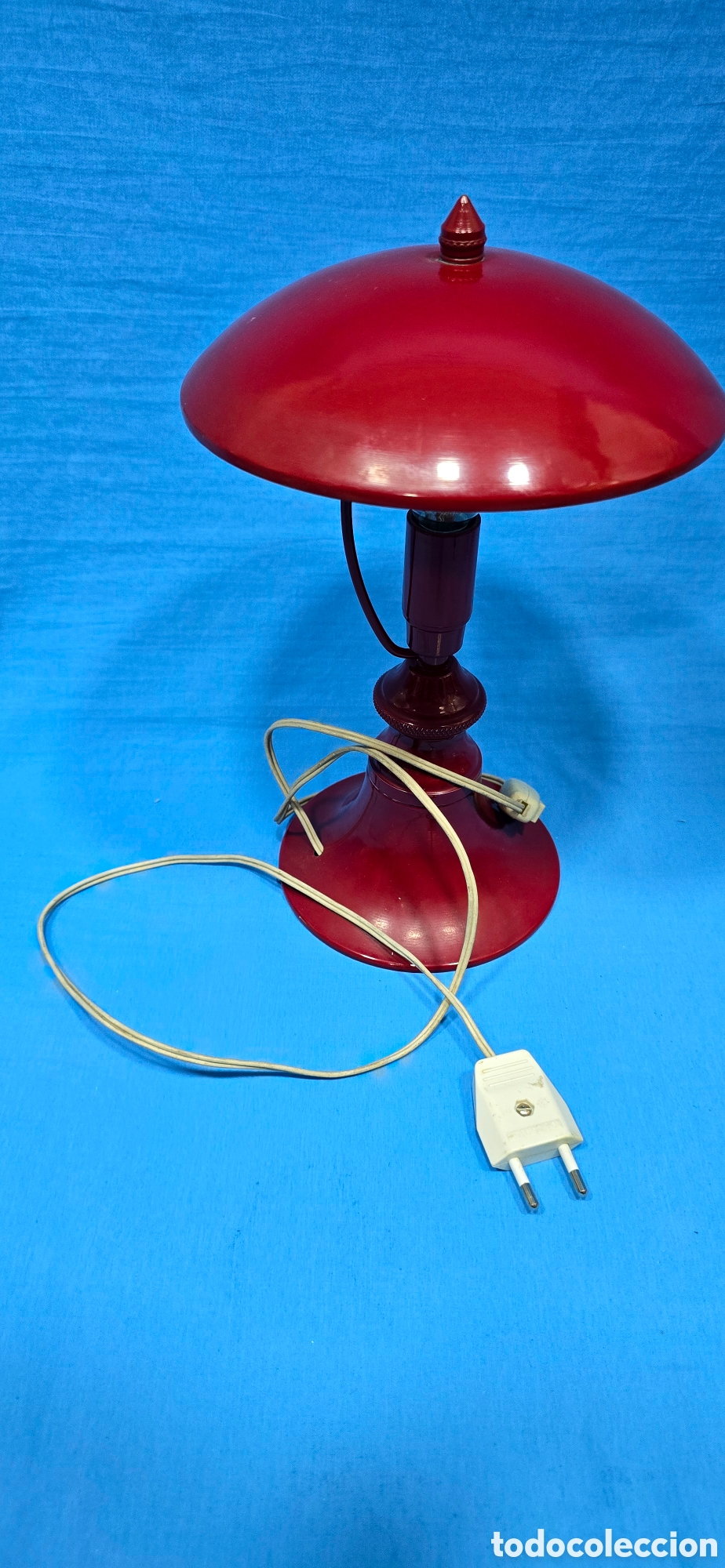 Vintage: L&Aacute;MPARA ROJA DE MESA - CHAMPI&Ntilde;&Oacute;N . FUNCIONA - Foto 10