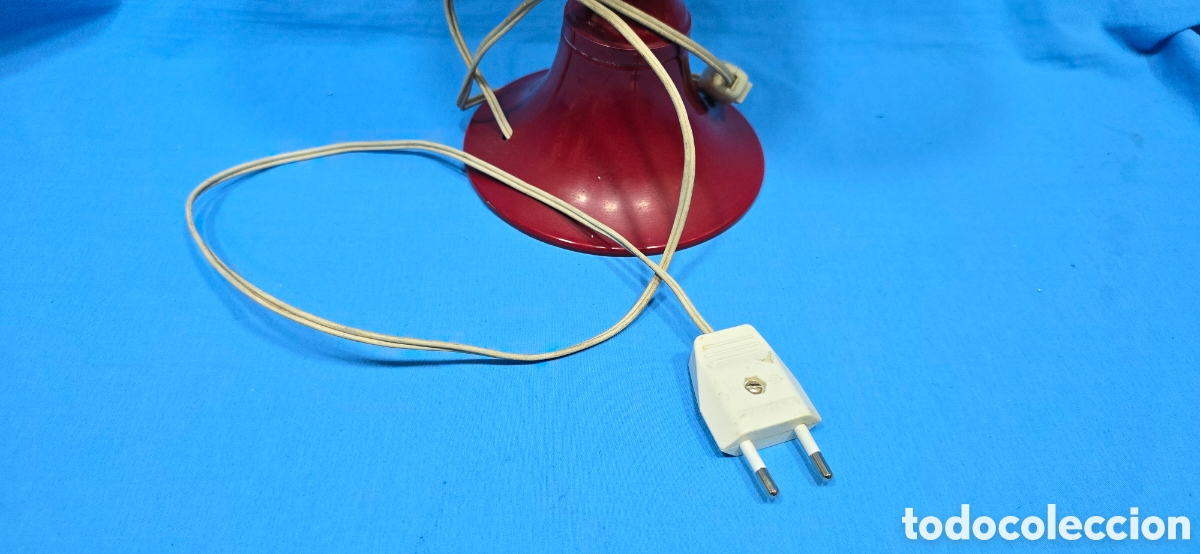 Vintage: L&Aacute;MPARA ROJA DE MESA - CHAMPI&Ntilde;&Oacute;N . FUNCIONA - Foto 11
