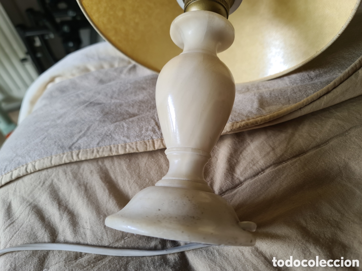 Vintage: Lampara de sobremesa con pie de marmol - Foto 4