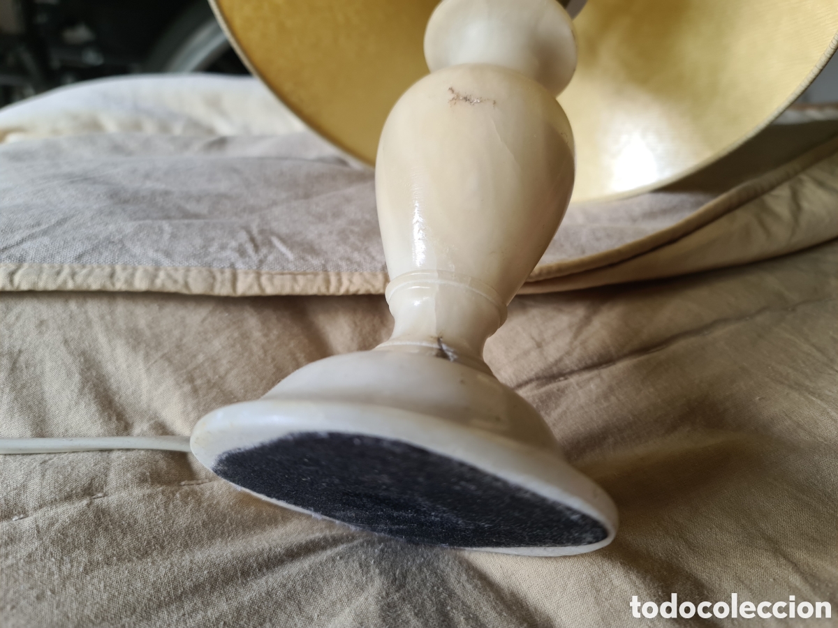 Vintage: Lampara de sobremesa con pie de marmol - Foto 7