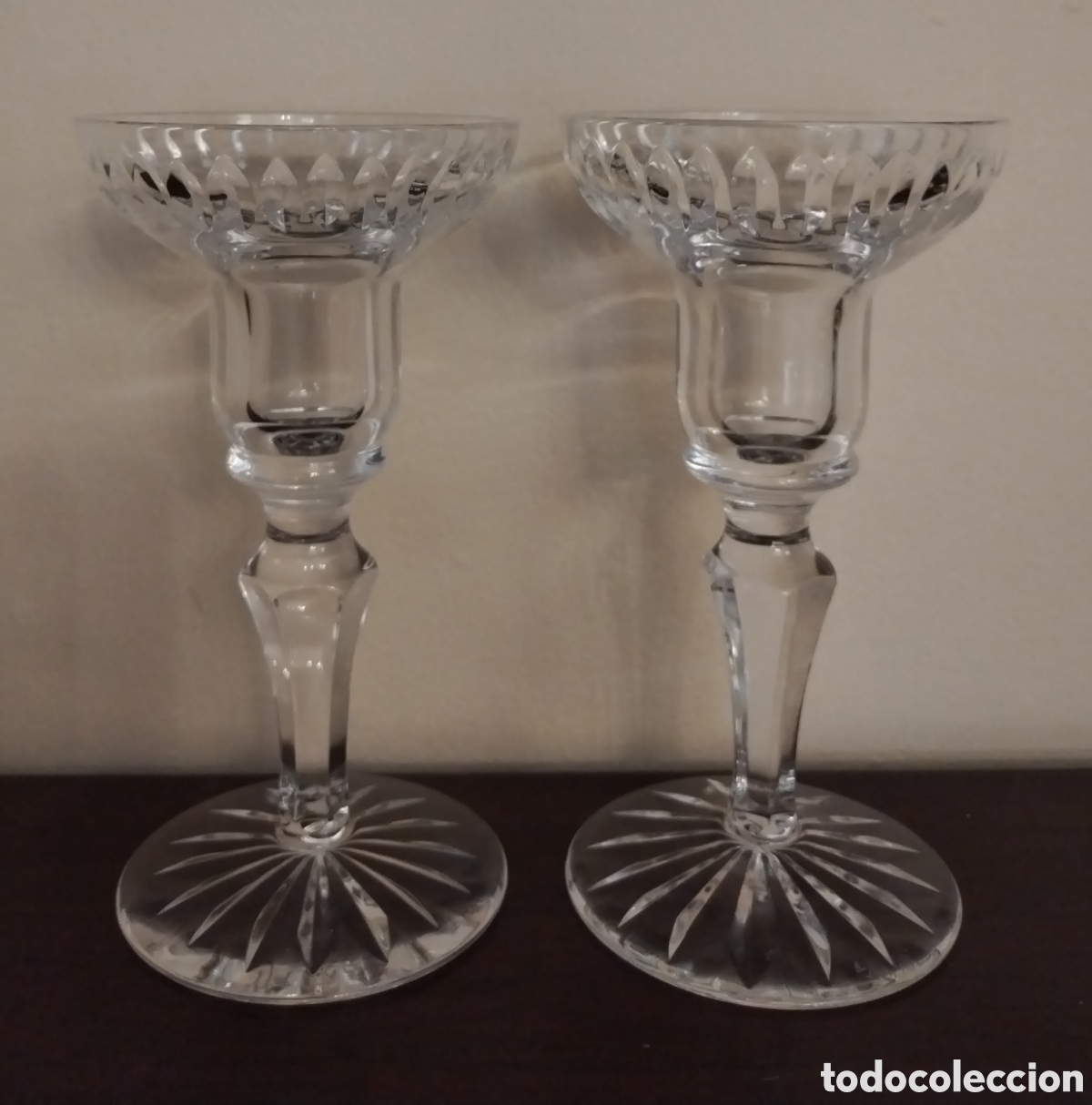 Vintage: Candelabros cristal tallado Atlantis - Foto 1