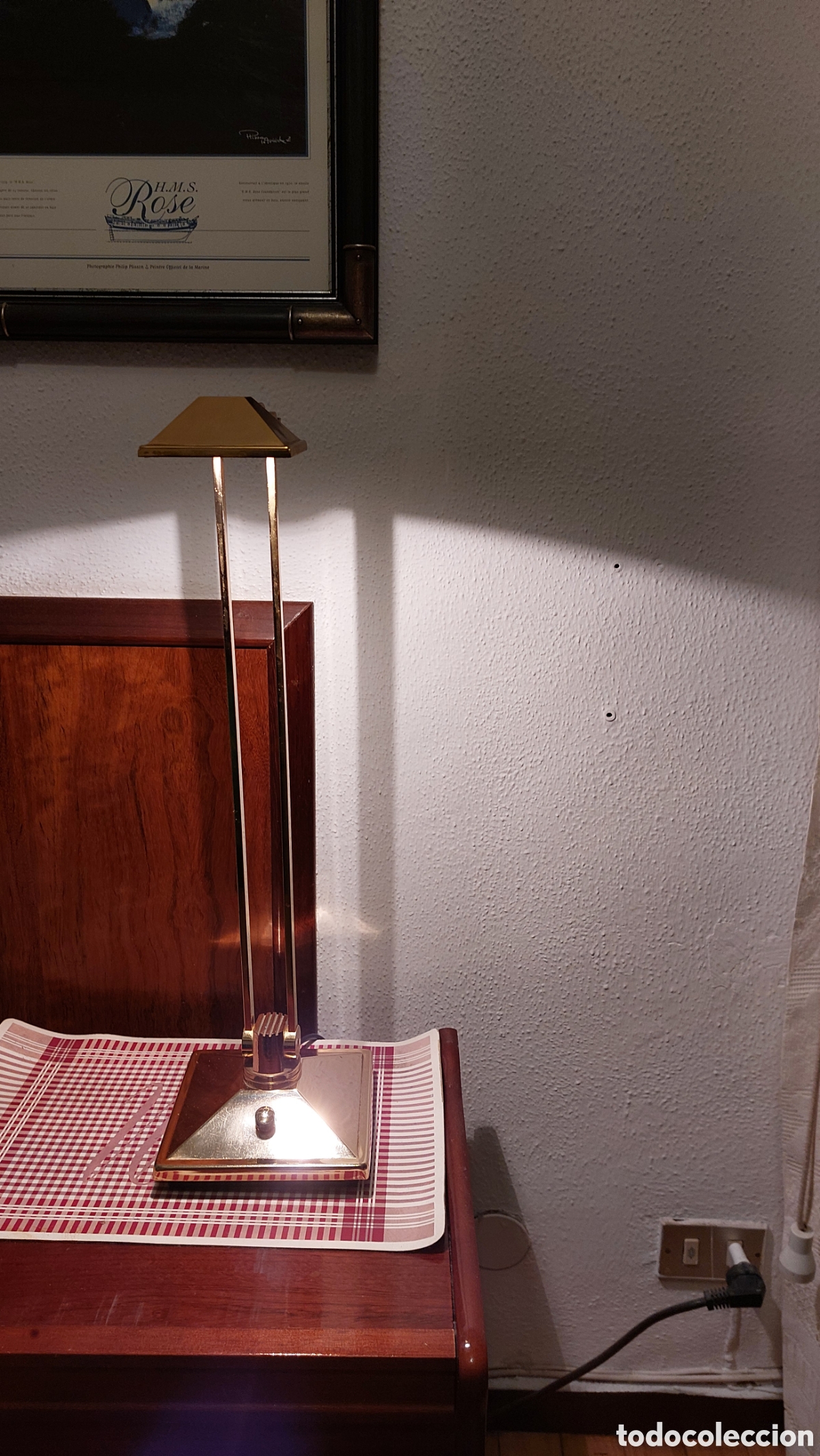 Vintage: Gran Lampara de bronce de escritorio - Foto 1