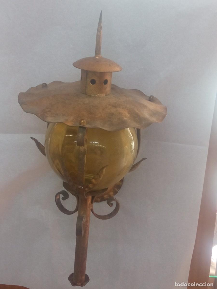 Vintage: Farol de pared de forja a&ntilde;os 70 - Foto 1