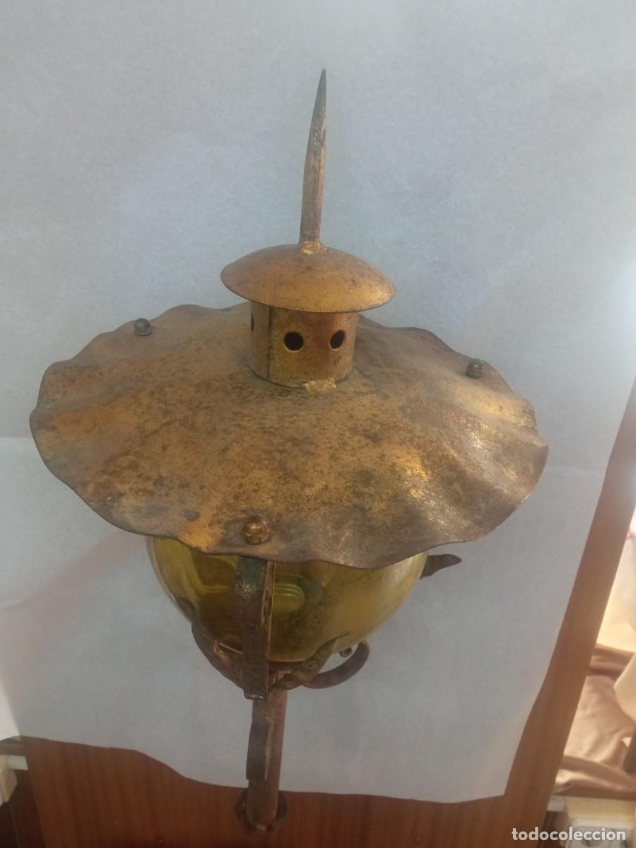 Vintage: Farol de pared de forja a&ntilde;os 70 - Foto 2