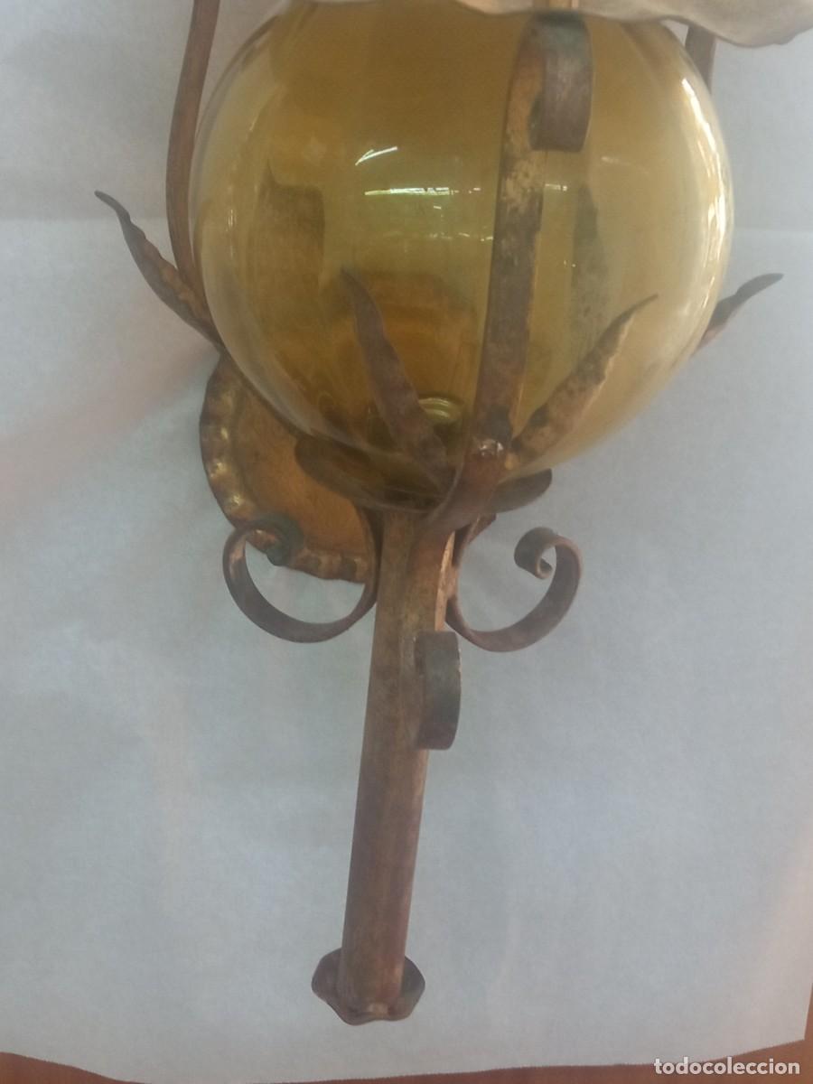 Vintage: Farol de pared de forja a&ntilde;os 70 - Foto 3