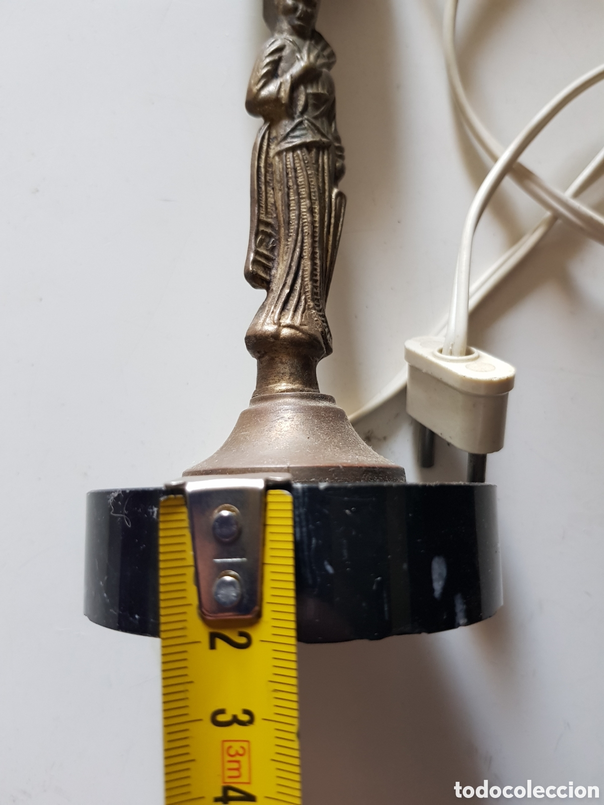 Vintage: Peque&ntilde;a l&aacute;mpara de bronce para sobremesa. - Foto 8