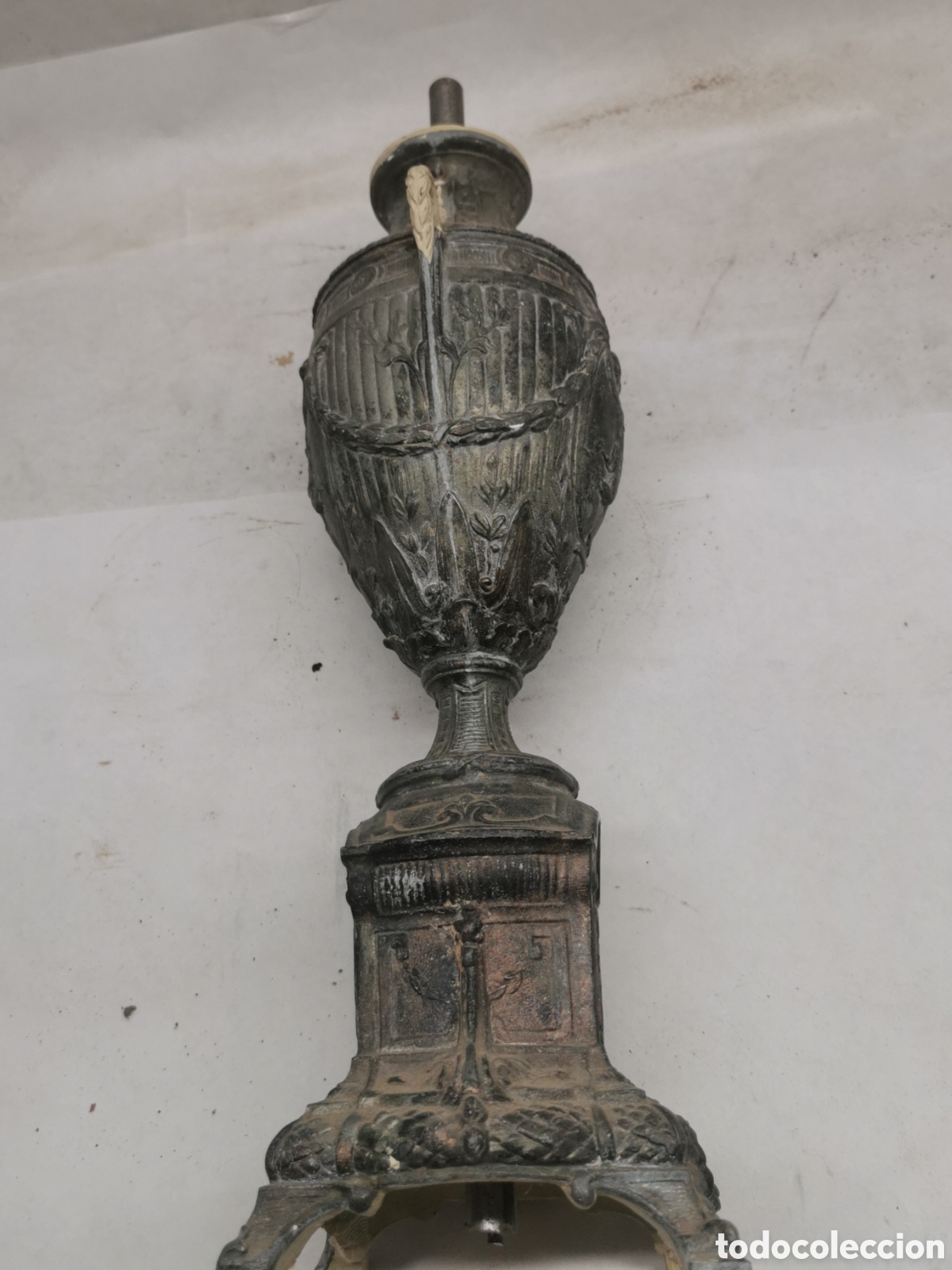 Vintage: Pie de l&aacute;mpara metal - Foto 5