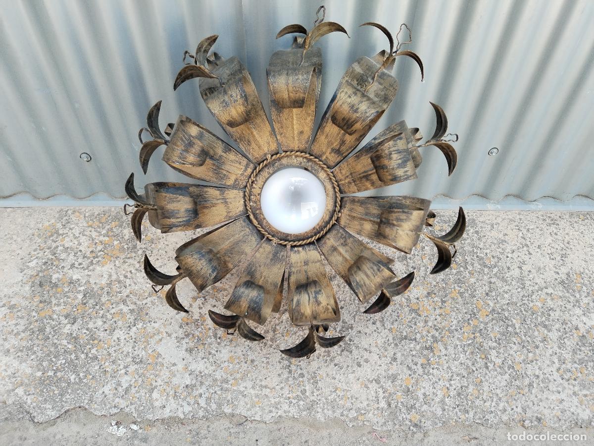 Vintage: lampara sol de techo sol de metal - Foto 5
