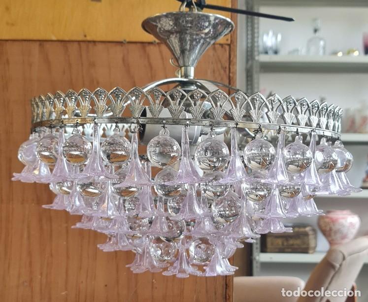 Vintage: Lampara de lagrimas y bolas violeta - Foto 5
