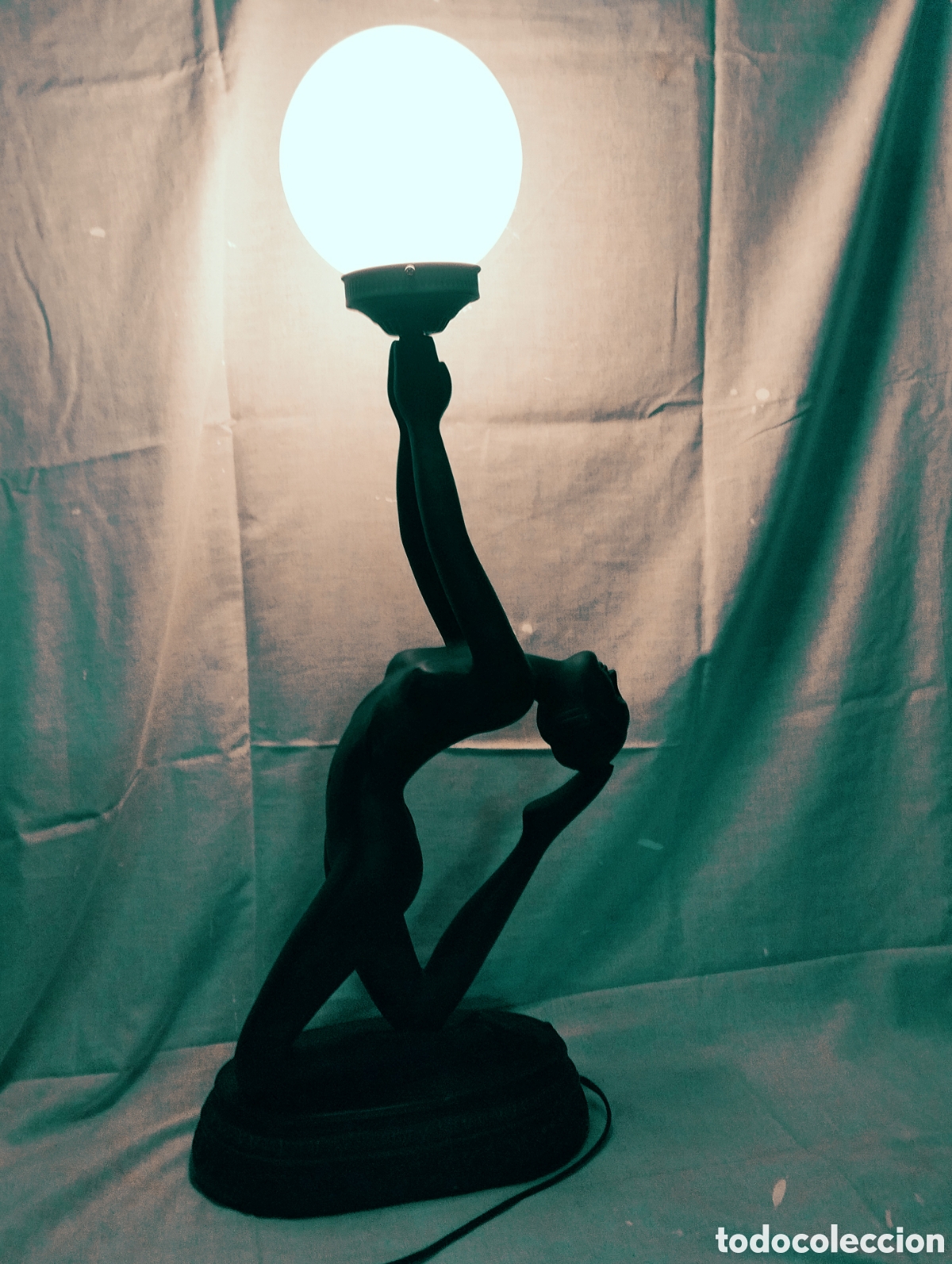 Vintage: Lampara de mesa Art Deco , a&ntilde;os 70 - Foto 3