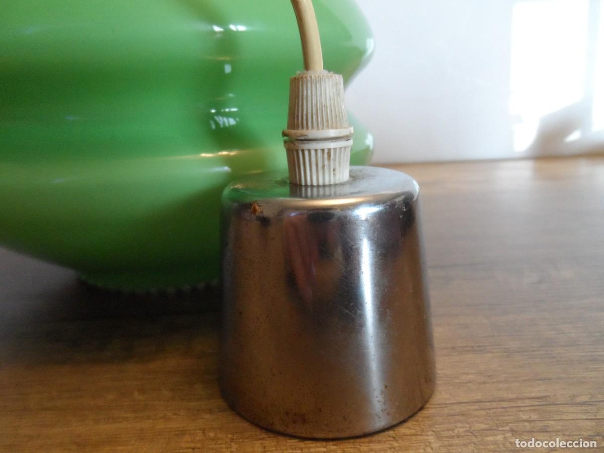 Vintage: LAMPARA DE DE TECHO DE OPALINA VERDE A&Ntilde;OS 60-70 - Foto 7