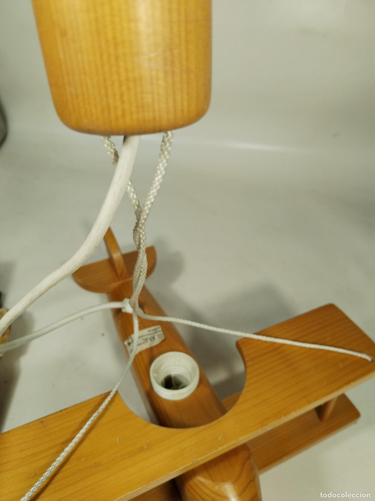 Vintage: avi&oacute;n lampara de madera - Foto 2