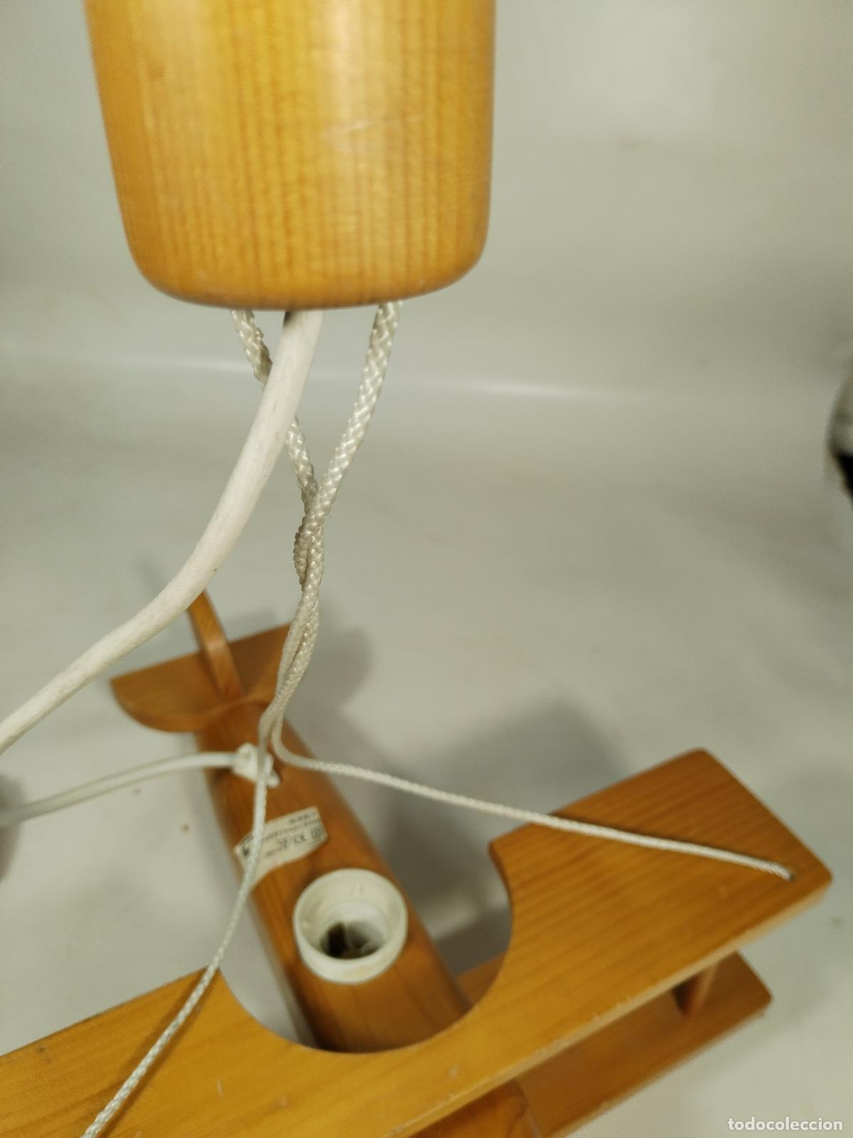 Vintage: avi&oacute;n lampara de madera - Foto 3