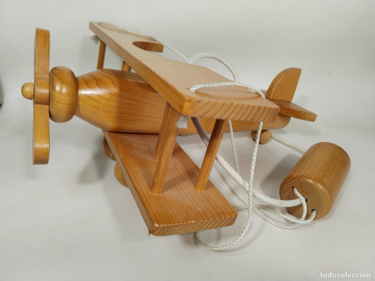 Vintage: avi&oacute;n lampara de madera - Foto 5