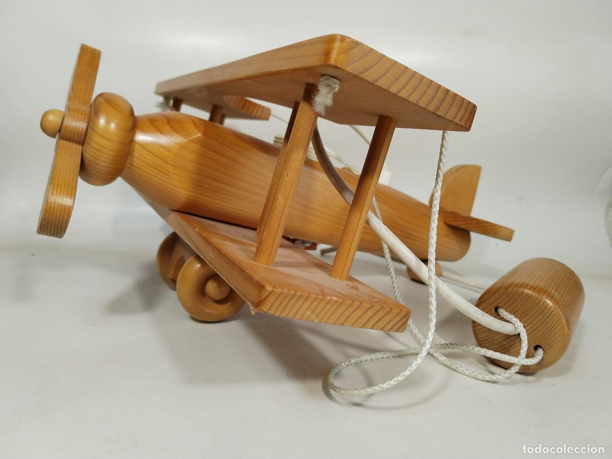 Vintage: avi&oacute;n lampara de madera - Foto 9