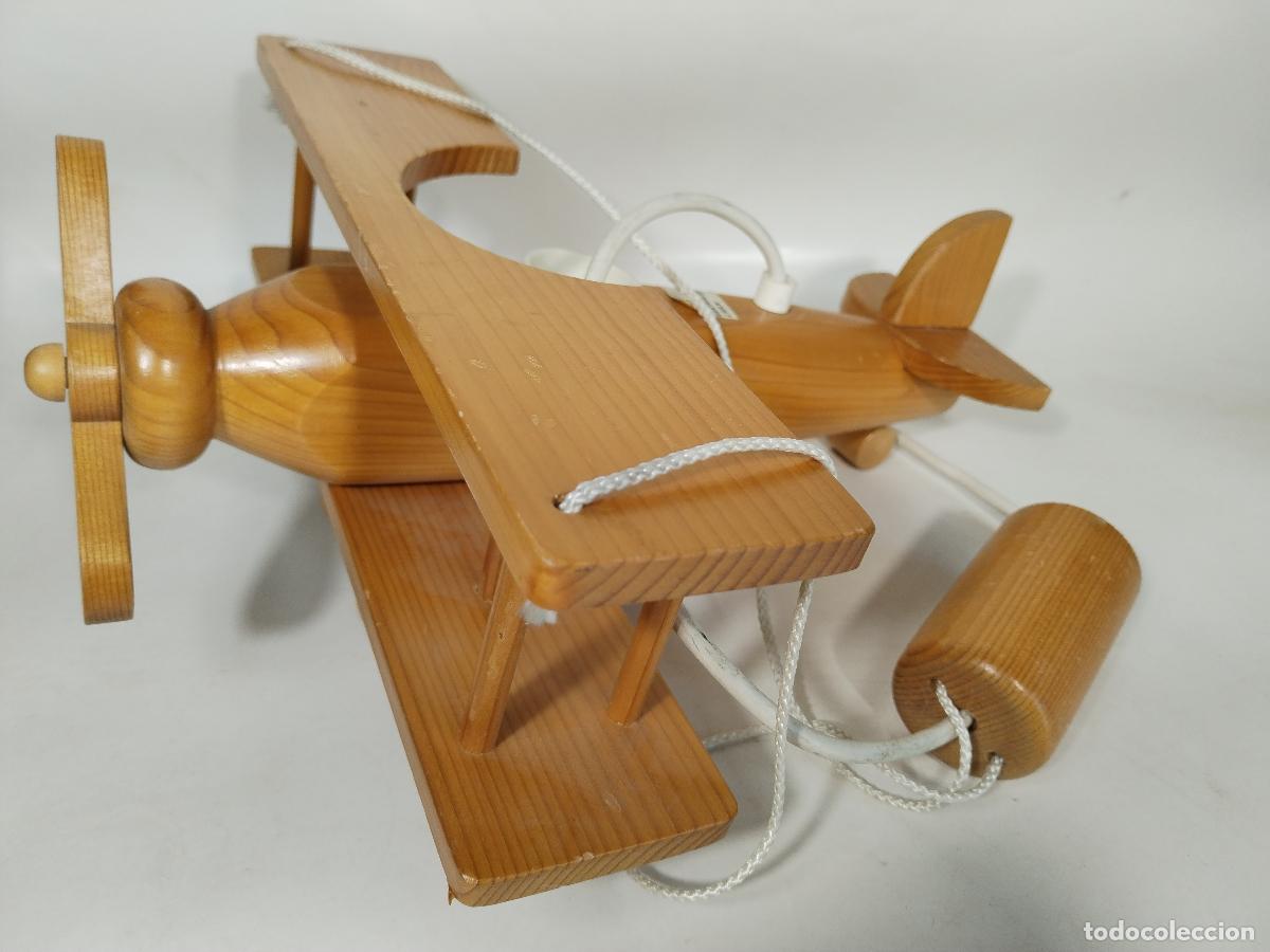 Vintage: avi&oacute;n lampara de madera - Foto 10