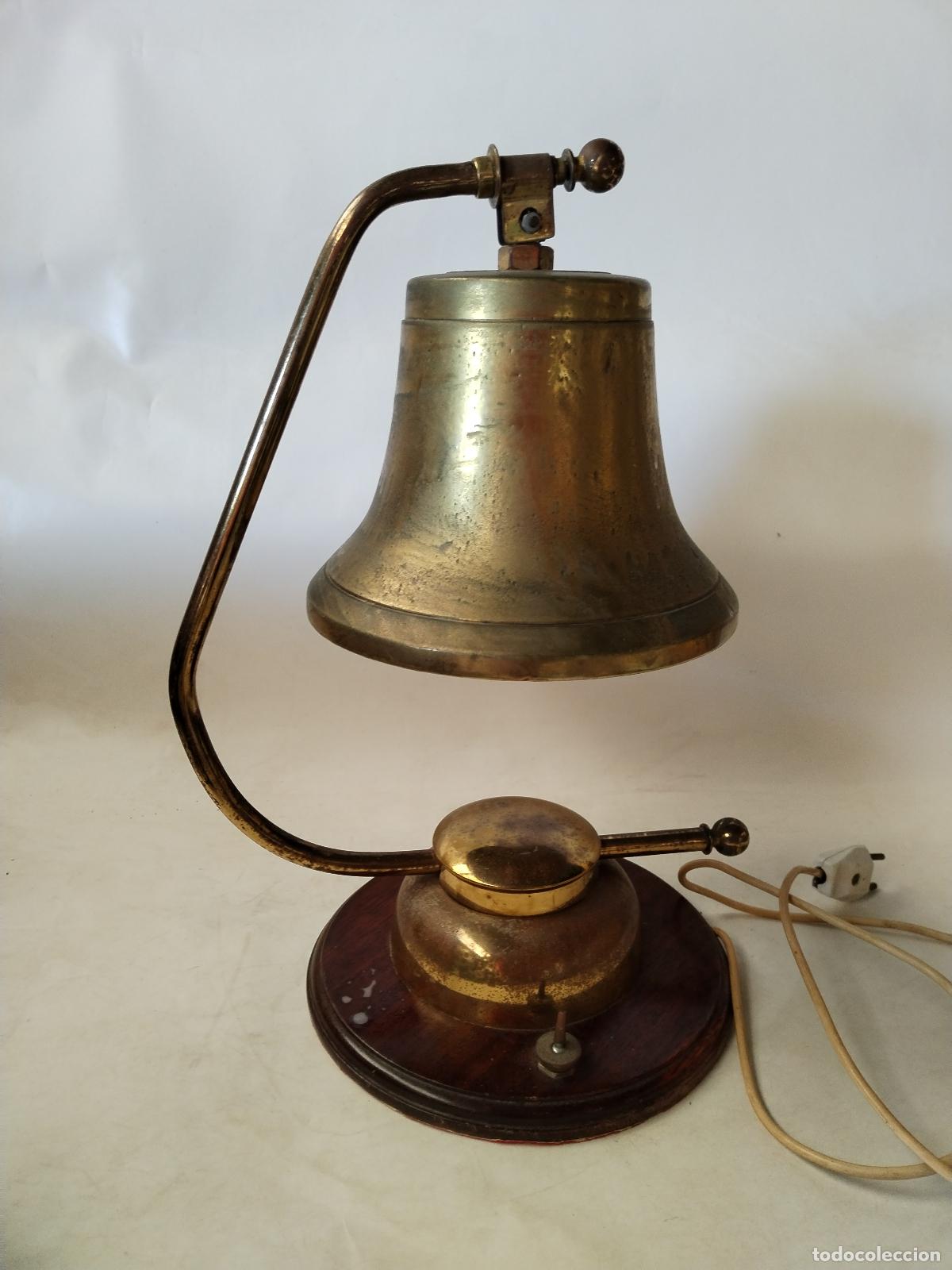 Vintage: lampara campana de bronce vintage - Foto 4