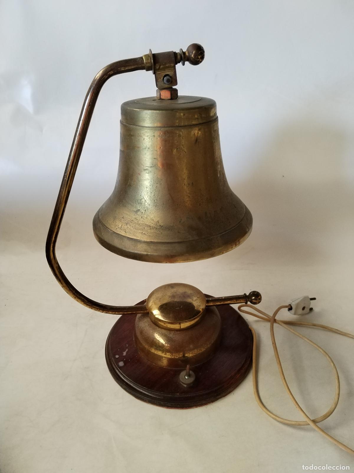 Vintage: lampara campana de bronce vintage - Foto 5