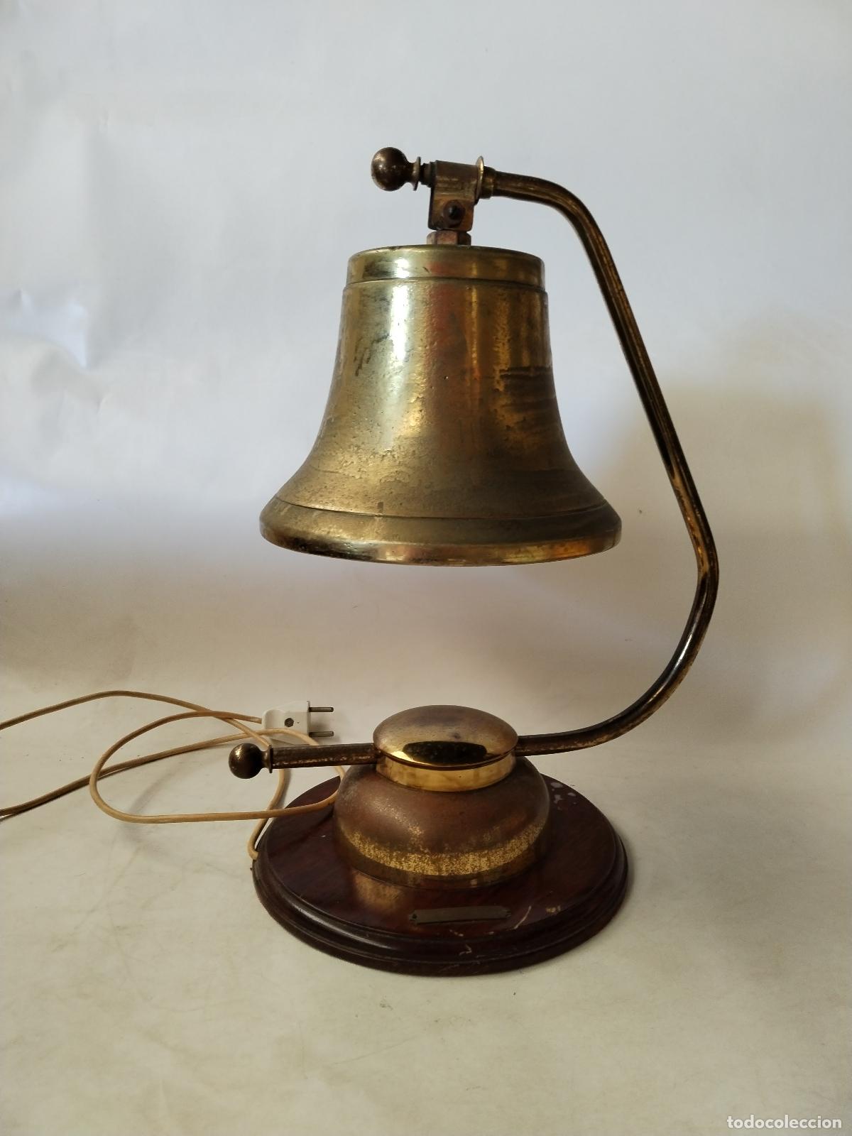 Vintage: lampara campana de bronce vintage - Foto 8