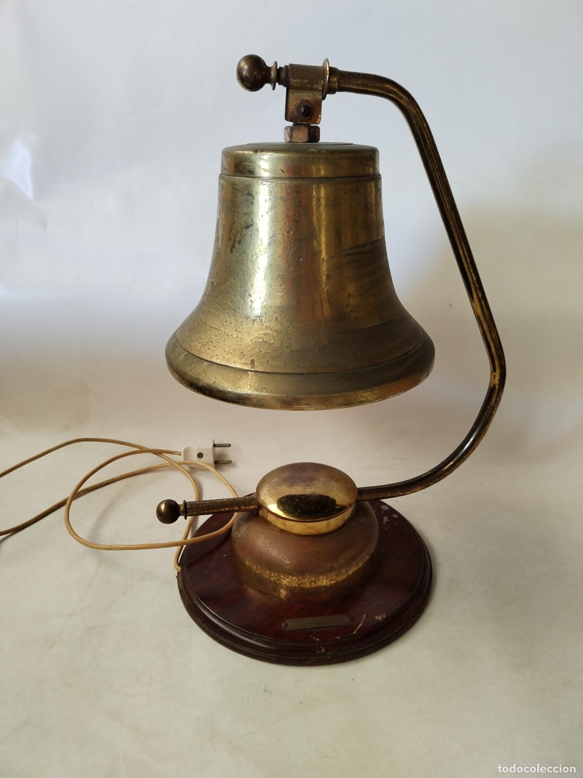 Vintage: lampara campana de bronce vintage - Foto 1
