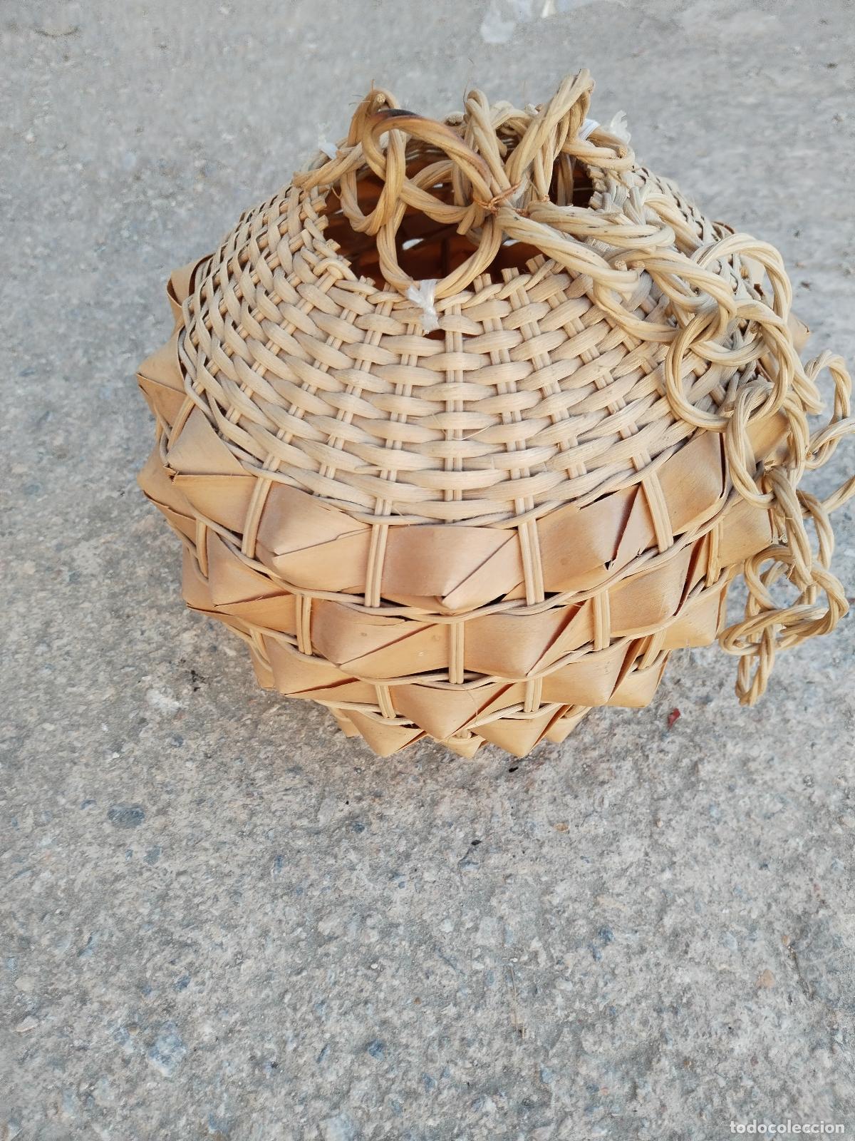 Vintage: lampara de techo mimbre y ratt&aacute;n - Foto 7