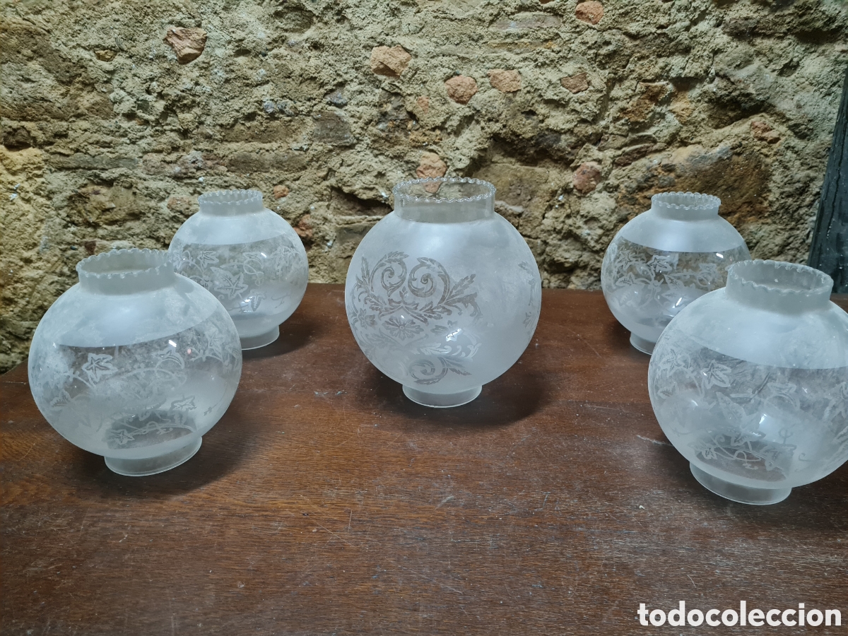 Vintage: Cinco tulipas para l&aacute;mpara vintage - Foto 1