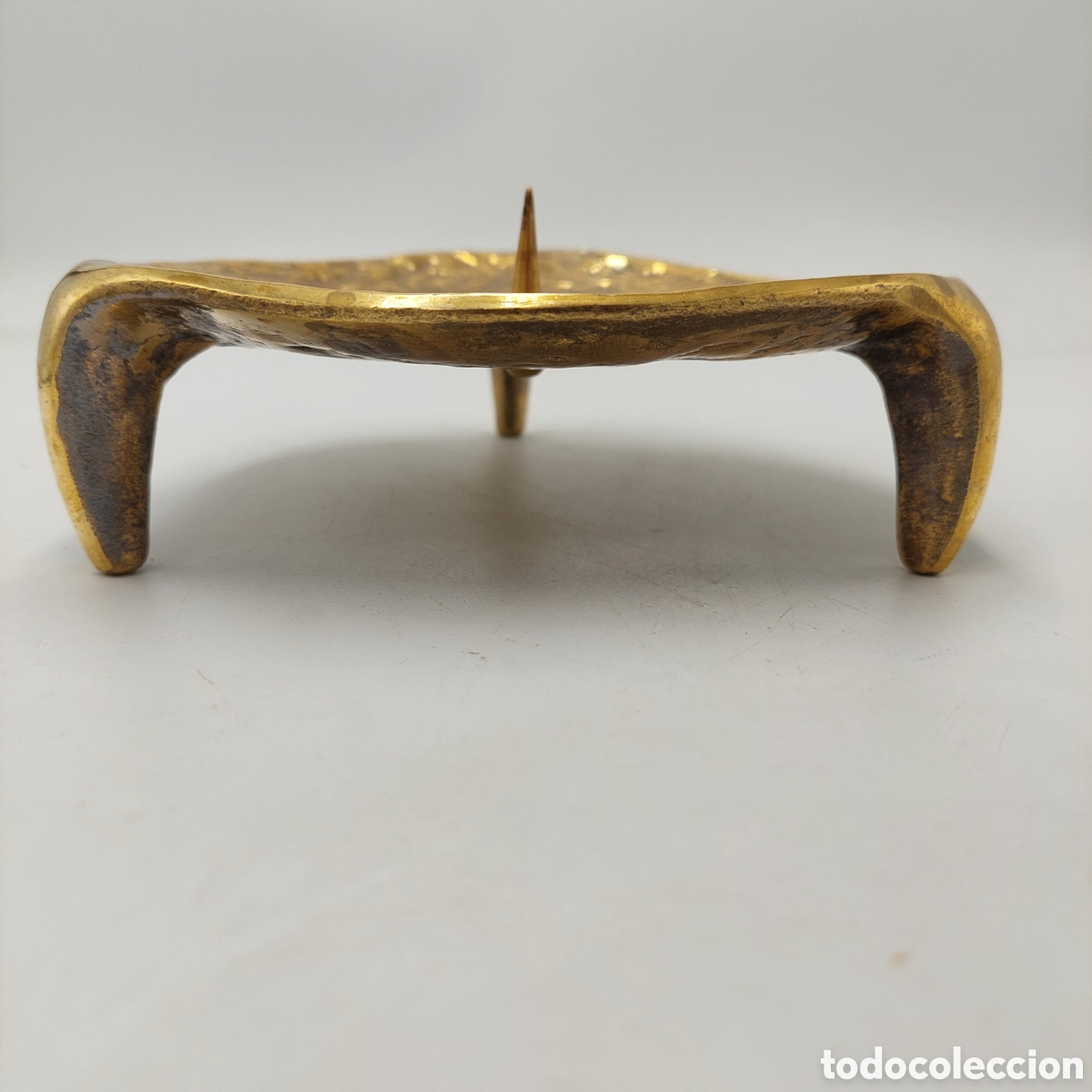 Vintage: Candelabro de lat&oacute;n brutalista - Foto 2