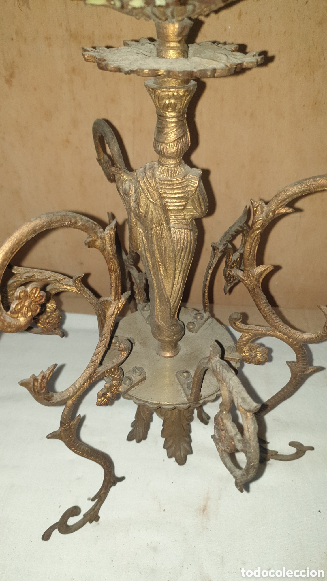 Vintage: L&Aacute;MPARA DE BRONCE DETALLADA - Foto 5