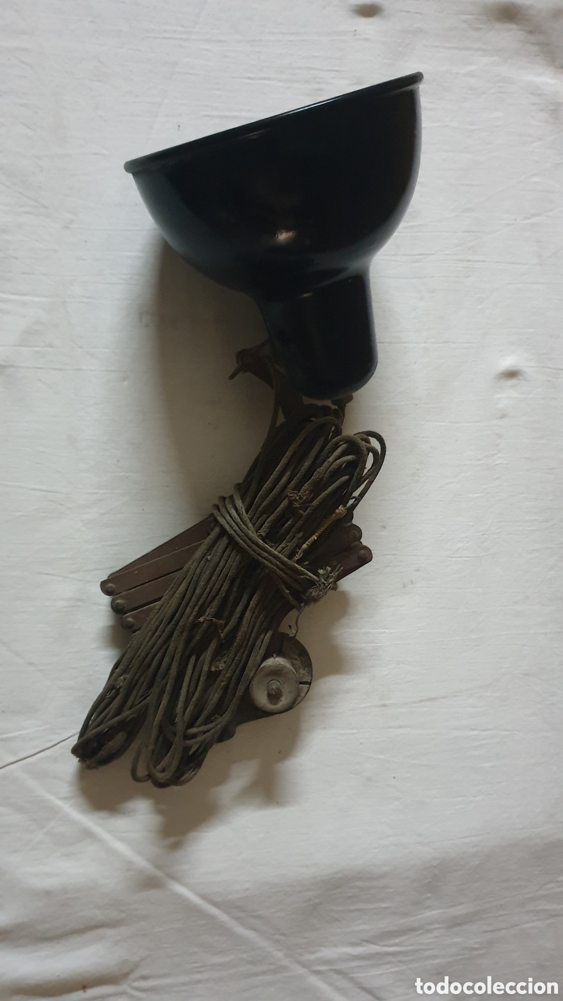 Vintage: L&Aacute;MPARA FLEXO INDUSTRIAL NEGRA - Foto 1