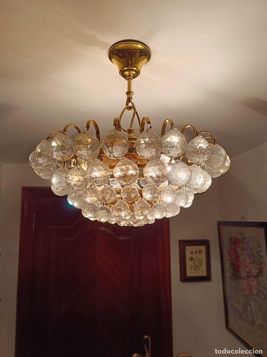 Vintage: L&aacute;mpara de techo dorada marca OOVOV - Foto 1