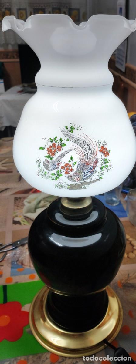 Vintage: L&aacute;mpara quinqu&eacute; sobremesa - Foto 3