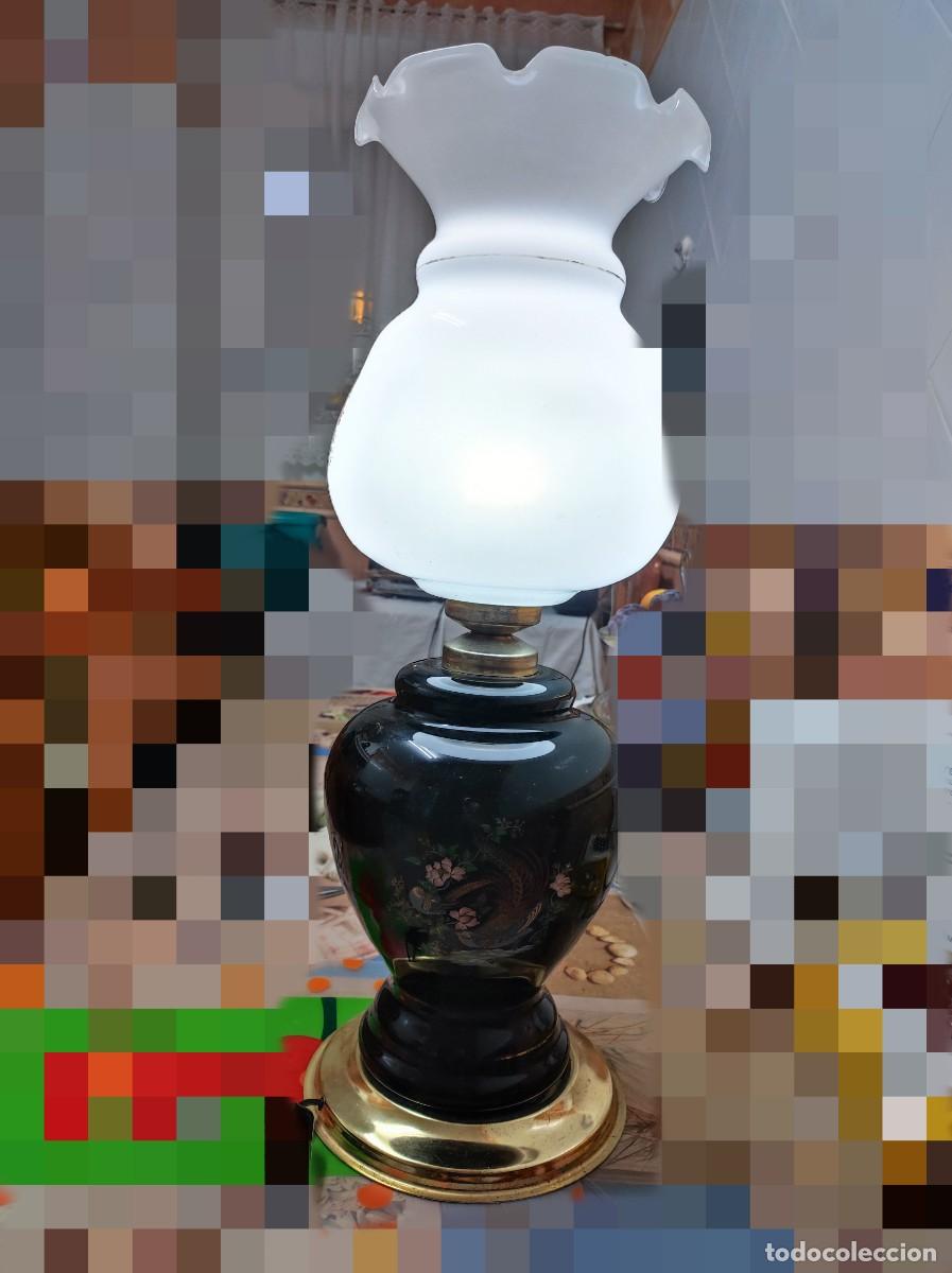Vintage: L&aacute;mpara quinqu&eacute; sobremesa - Foto 4