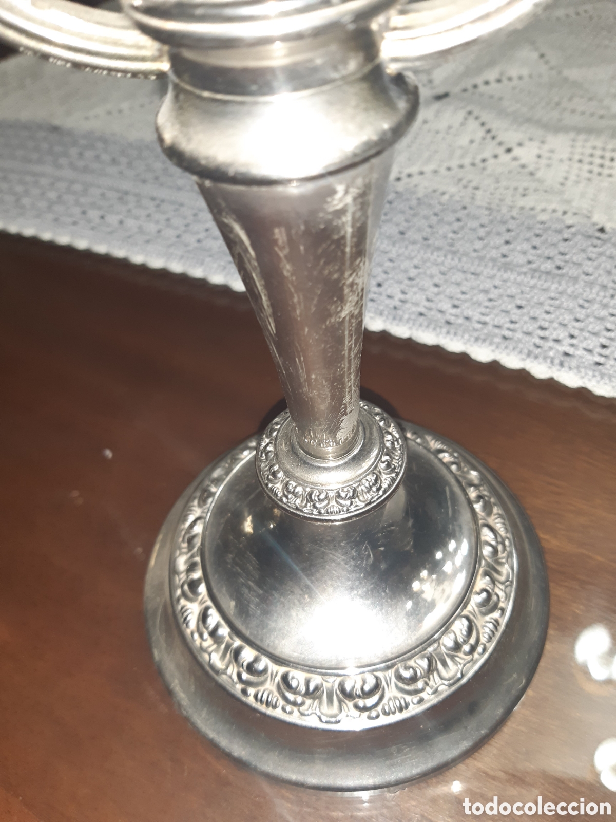 Vintage: Candelabros de metal plateado - Foto 3