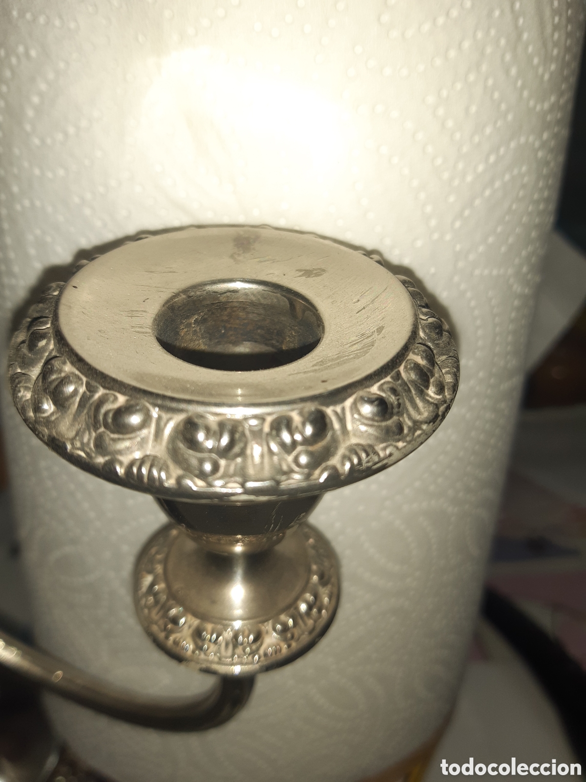 Vintage: Candelabros de metal plateado - Foto 4