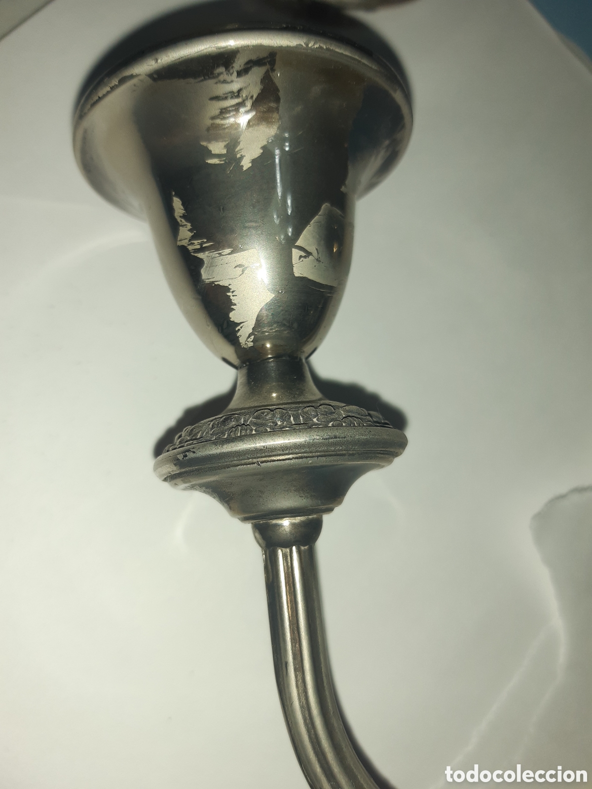 Vintage: Candelabros de metal plateado - Foto 5